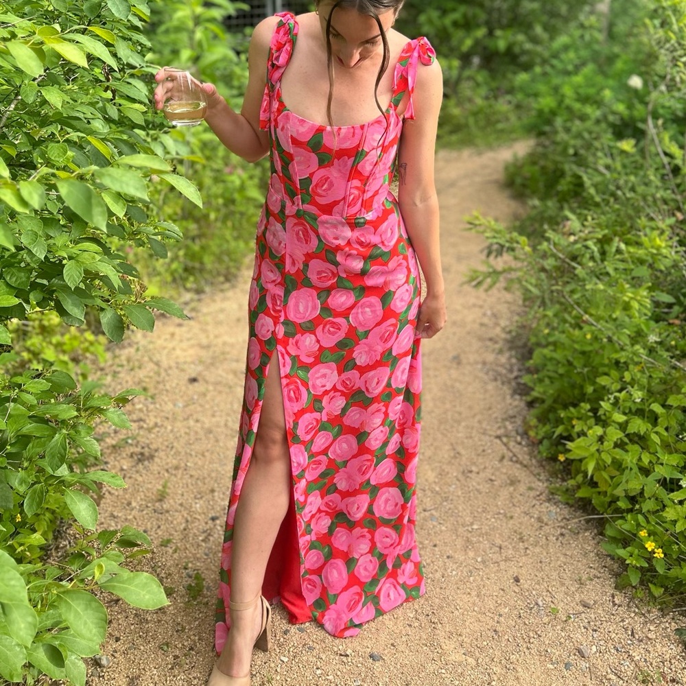 Show Me Your Mumu willow floral pink maxi dress sz small